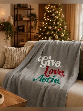 Give Love Aerie Throw Blanket